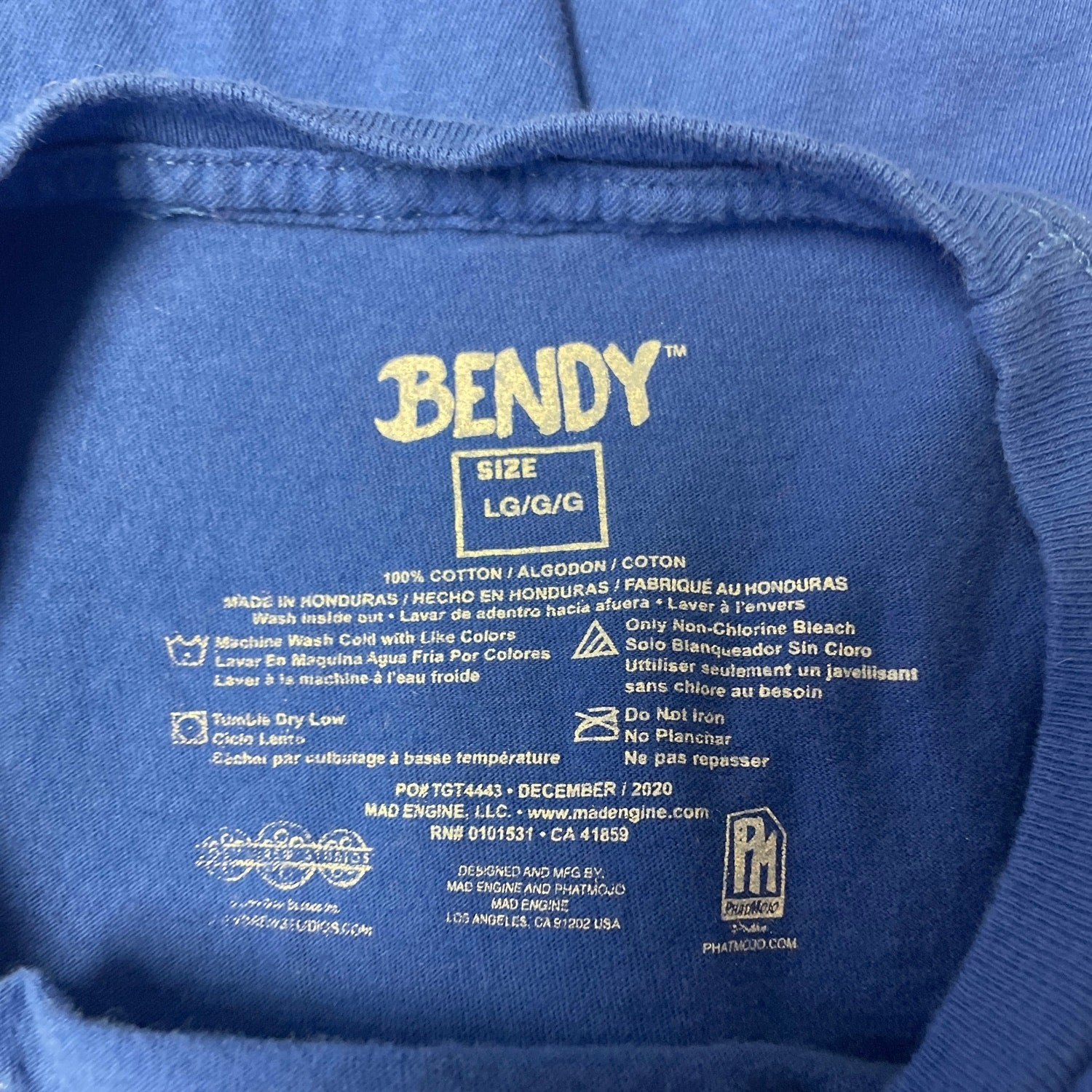 Bendy Kids Size Large When I Wake Up 100% Cotton Short Sleeve Crew Neck Tee
