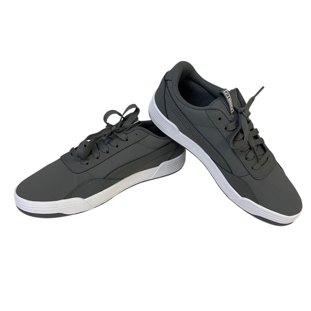 New PUMA Mens Size 9 Gray Faux Leather SoftFoam+ Lace Up Skate Sneaker Shoes