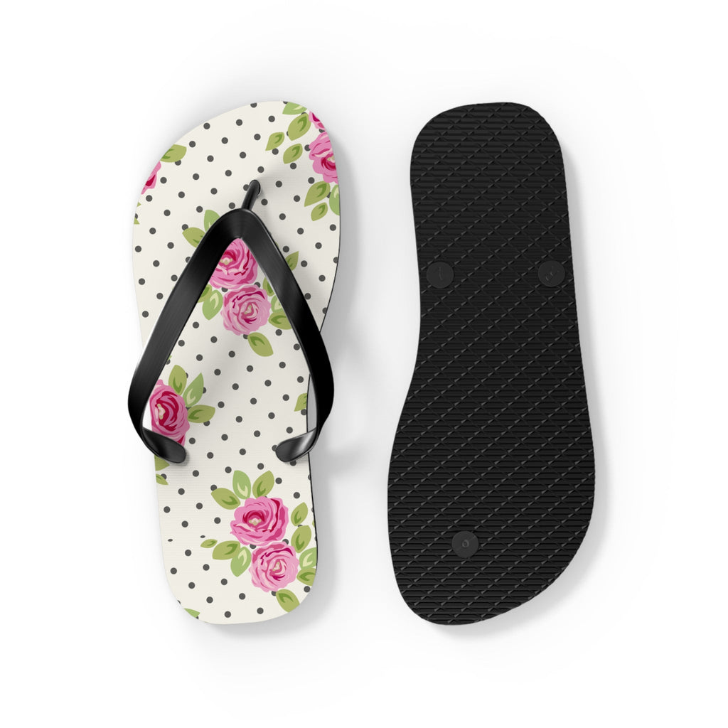 Customizable: Floral Flip Flops, Comfortable Summer Sandals, Beach Footwear, Gift for Vacation, Floral Patterns