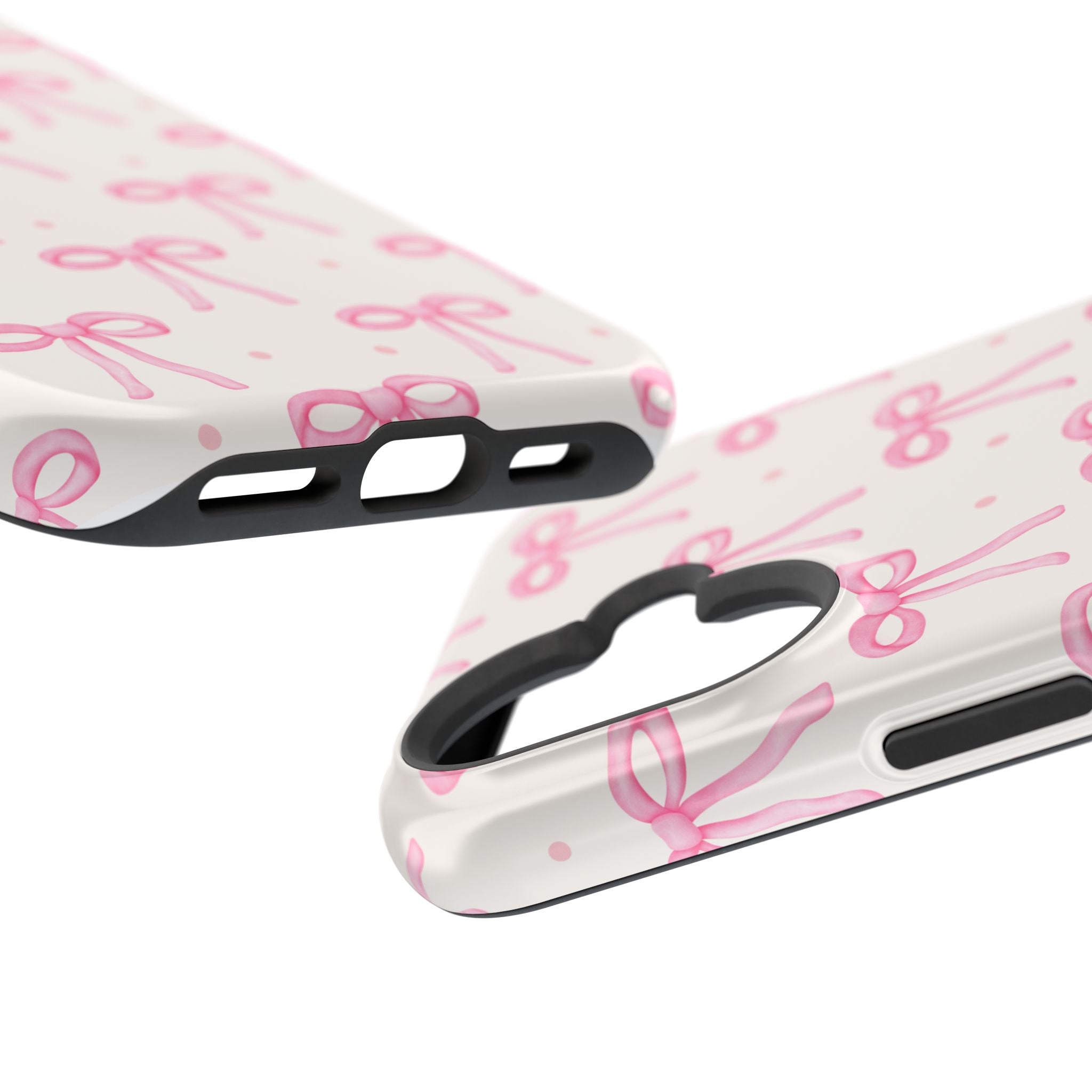 Customizable: Cute Pink Bow Impact-Resistant Phone Case
