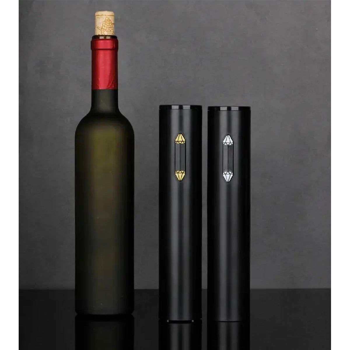 SELZALOT All Black Plastic Electric Wine Opener
