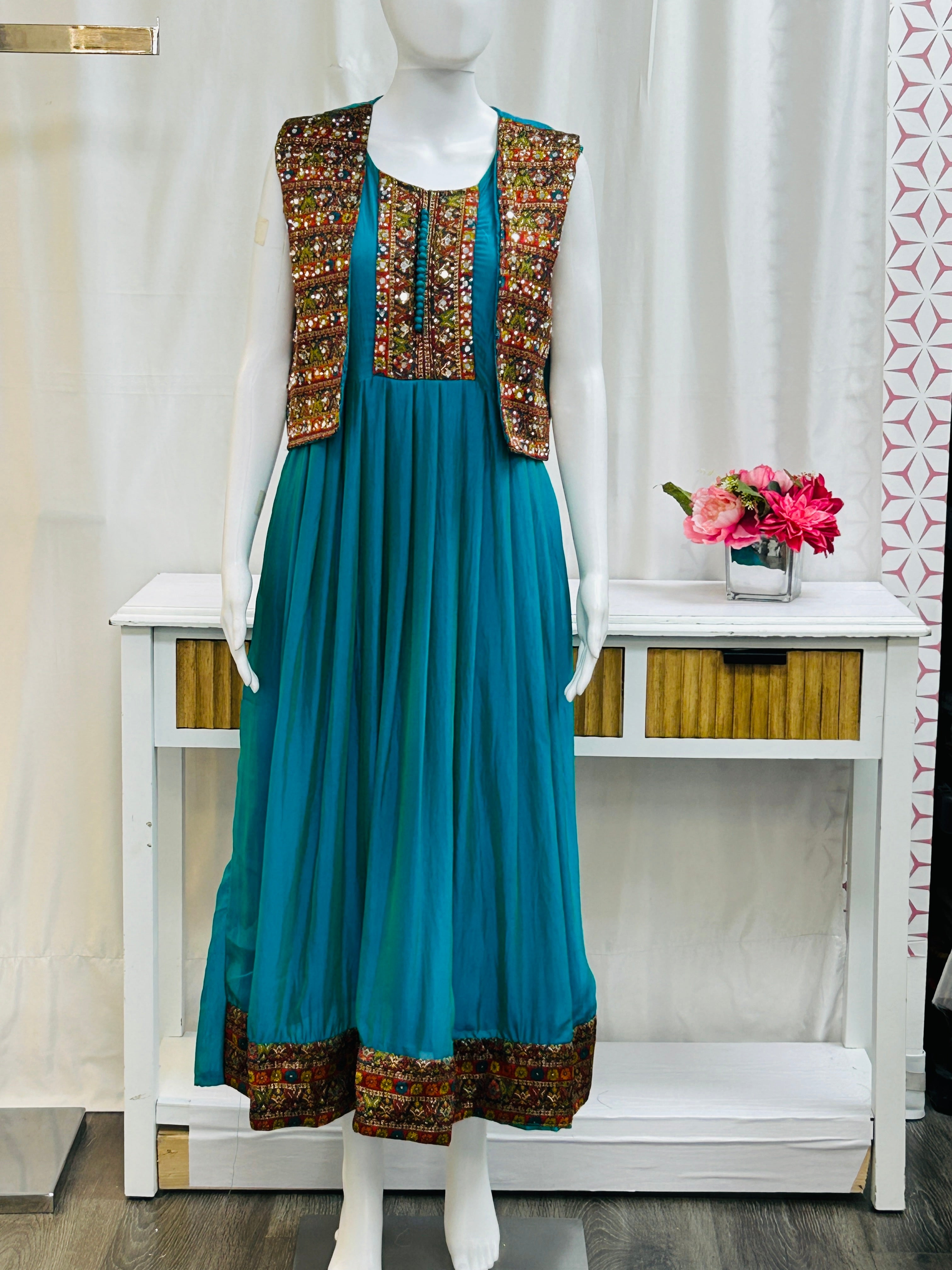 Silk long kurti