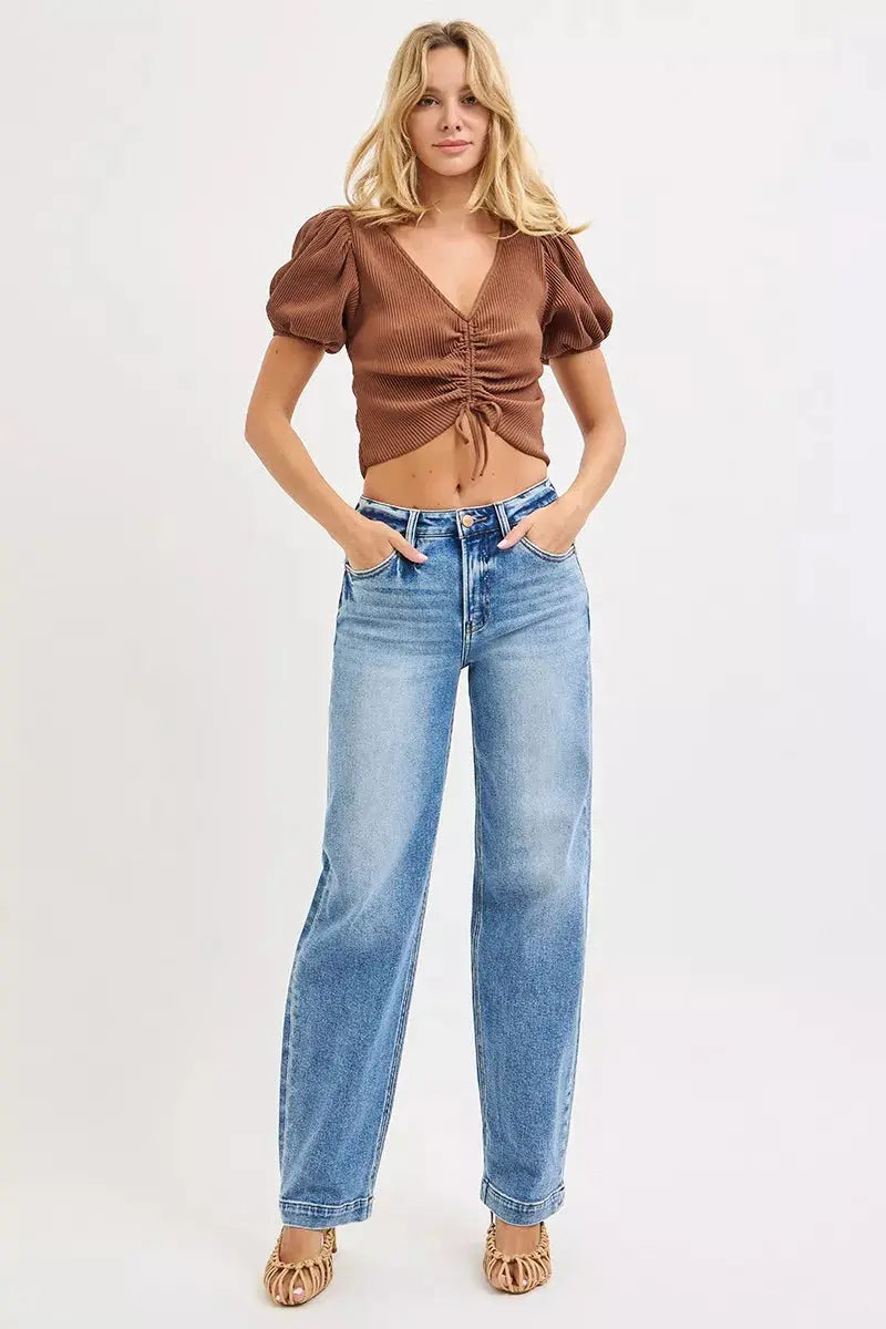 RISEN Jeans - High Rise Wide Baggy Jeans