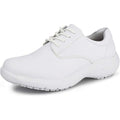 Hawkwell Womens Size 9 White Faux Leather Lace Up Lightweight Nursing Shoes