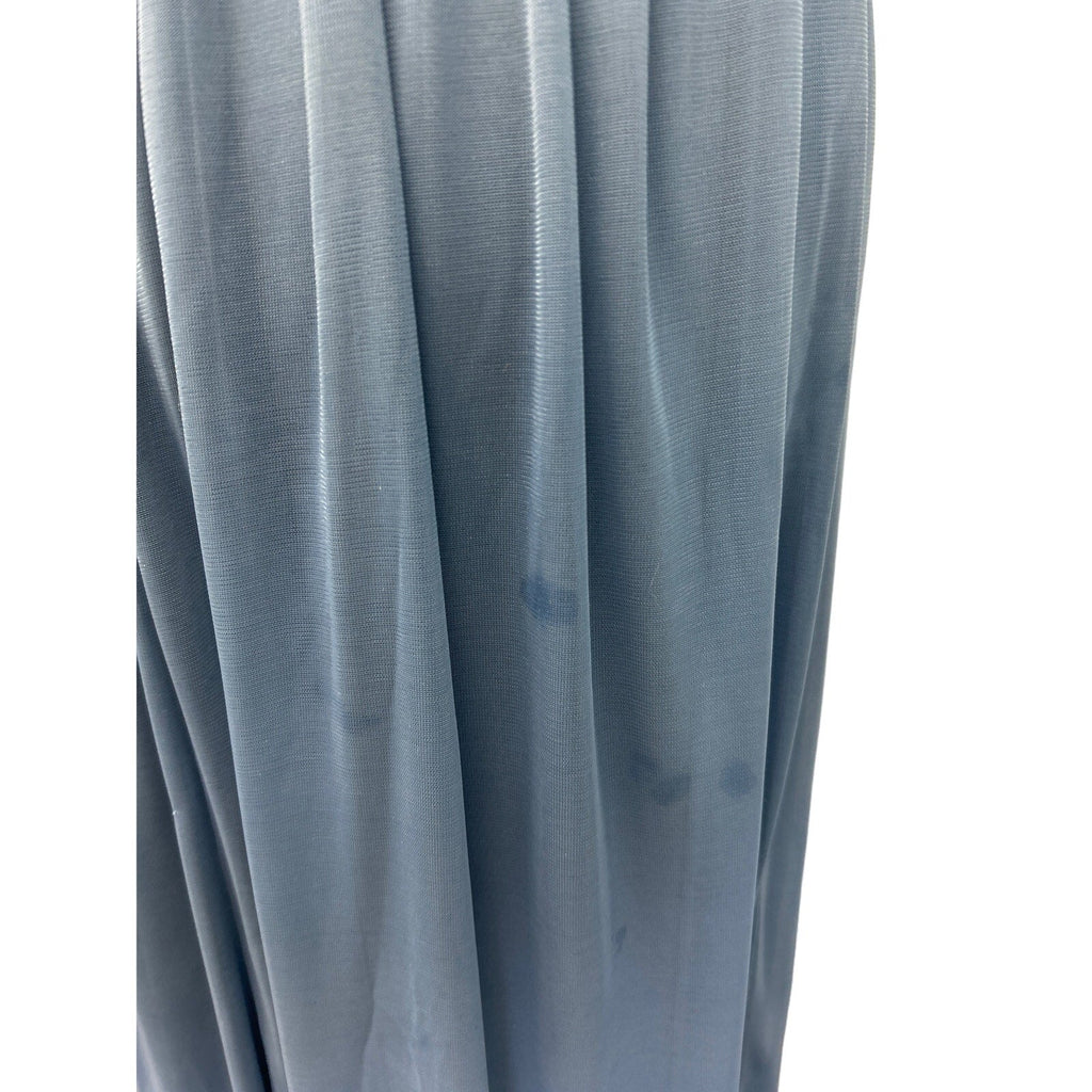 David's Bridal Womens Size 0 One Shoulder Lacy Blue Long Bridesmaid's Dress