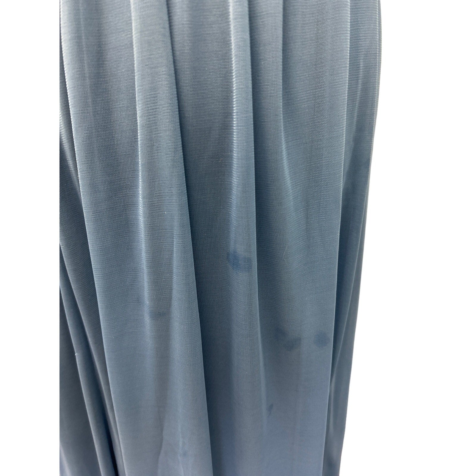 David's Bridal Womens Size 0 One Shoulder Lacy Blue Long Bridesmaid's Dress