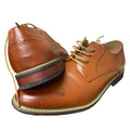 Bruno Marc Mens Size 10.5 Chestnut Brown Lace Up Soft Cap Toe Formal Dress Shoes