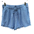 GAP Womens Medium Linen Rayon Blend Country Blue Elastic Drawstring Waist Shorts