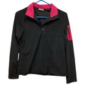 Danskin Now Womens Small Long Sleeve 100% Polyester 1/4 Zip Pullover Arm Pocket