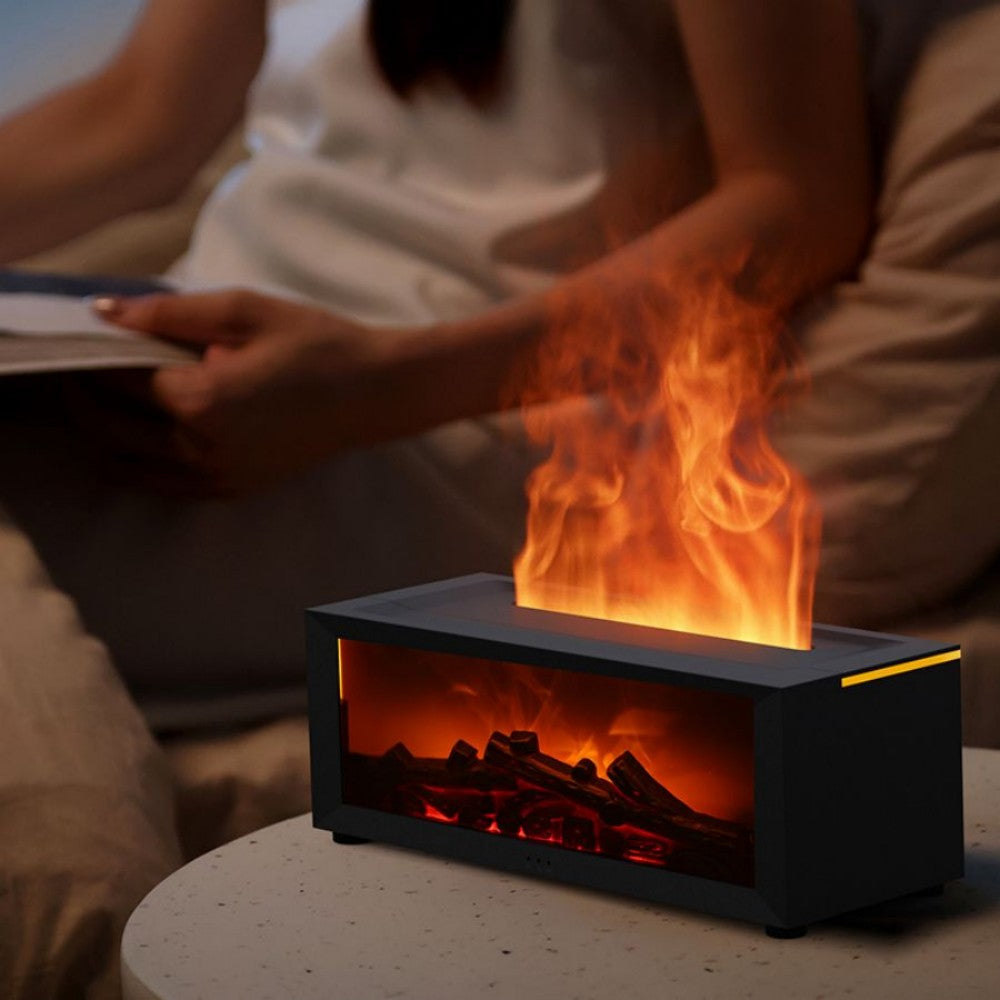 Fireplace Flame Humidifier – Ultrasonic Aromatherapy Diffuser with Realistic Fire Simulation