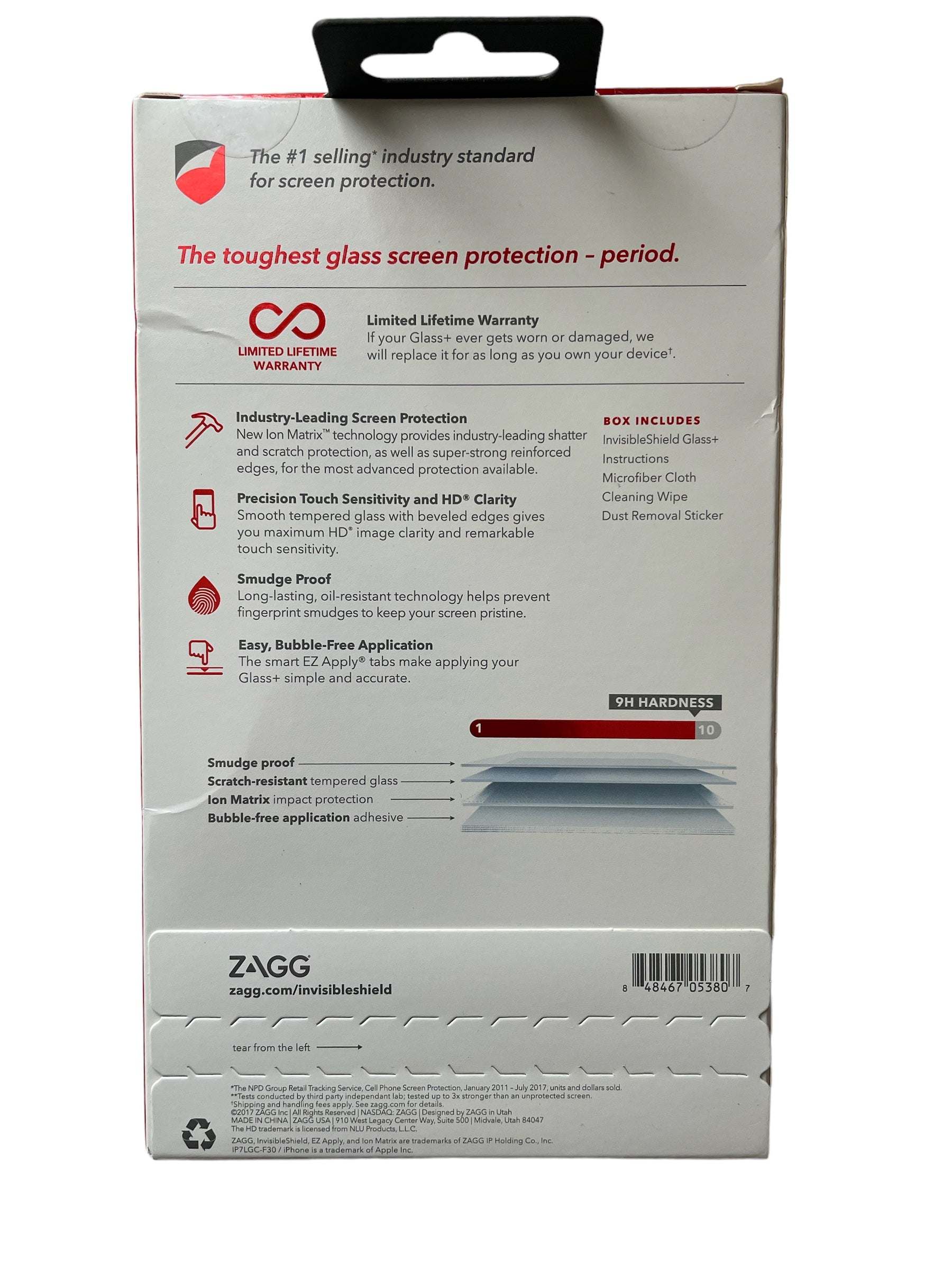 ZAGG Invisible Shield Glass+Extreme Impact & Scratch Protection iPhone 8/7/6s/6