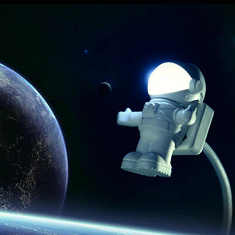 New Style Cool New Astronaut Spaceman USB LED Adjustable Night Light For Computer PC Lamp Desk Light