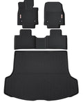 TESSON Black Floor Mats 2 Row Liners Set & Cargo Liners Custom Fit for 2023 2024 Lexus RX350/RX350h/RX500h(RX All Models),All Weather Waterproof TPE R