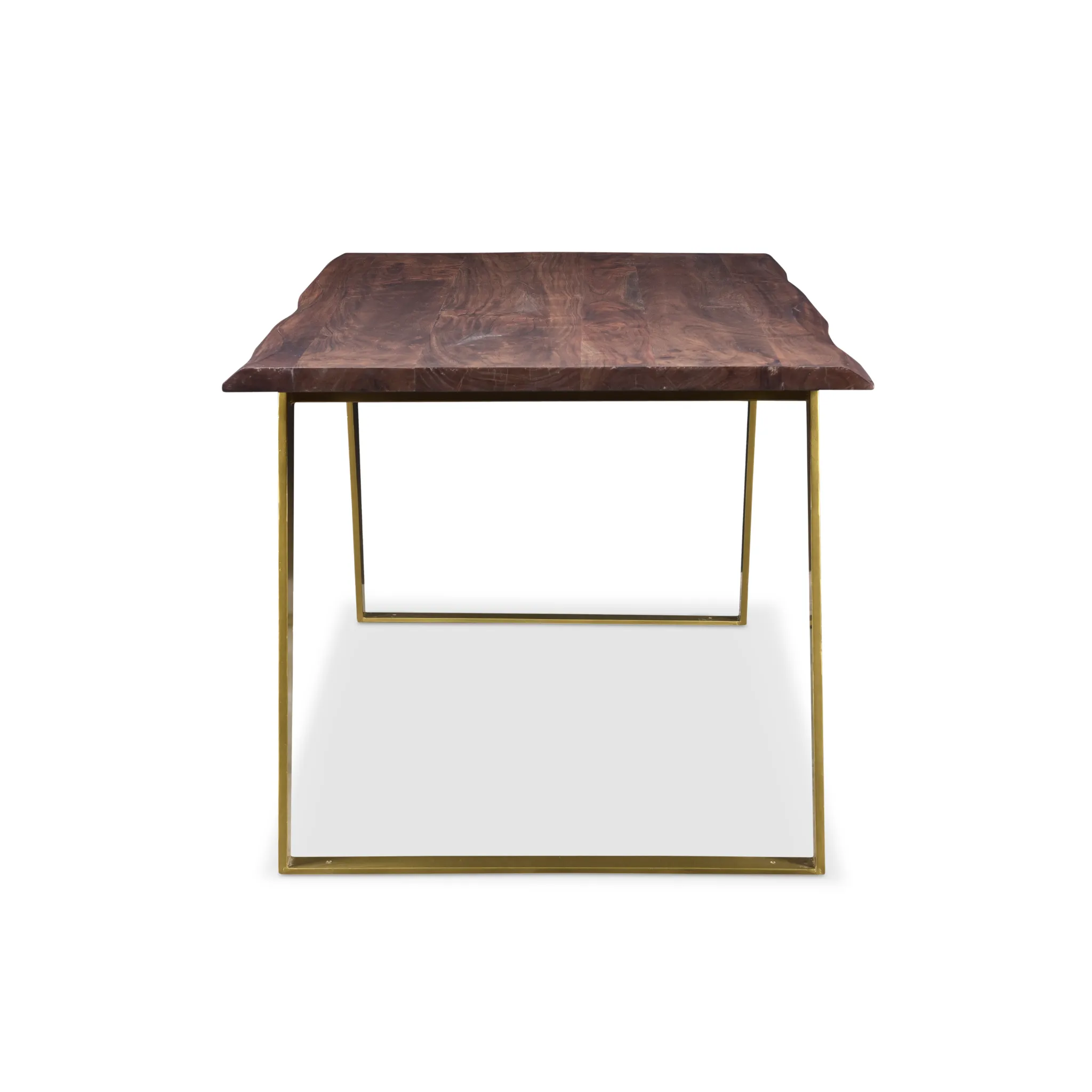 Live Edge Dining Table Gold Legs