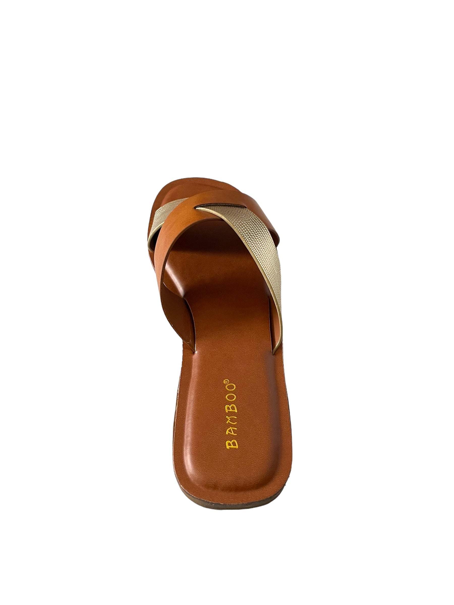 Bamboo Finest-17 Slip on Women's Cross Strap Sandals