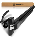 IRONWALLS Door Push Bar Panic Exit Device Aluminum with Handle Lever, Black 32" Commercial Push Panic Bars for Emergency Exit Doors, Heavy Duty Panic
