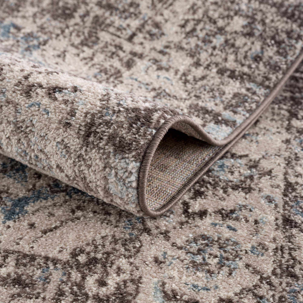 Peeta Dark Brown Medallion Area Rug