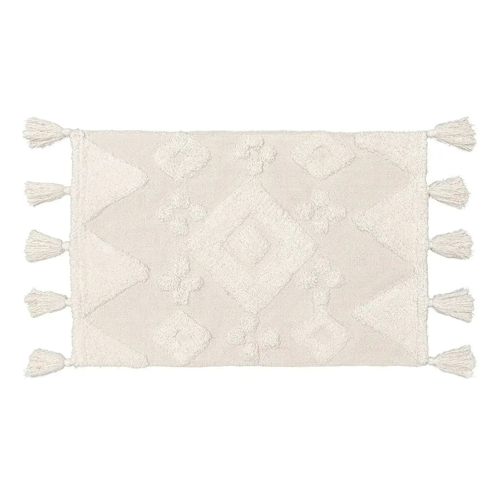 Handmade Tassel Rug Beige White Cotton Soft Carpet Bedroom Bedside Nordic Rugs Household Non-slip Mat Morocco Carpet