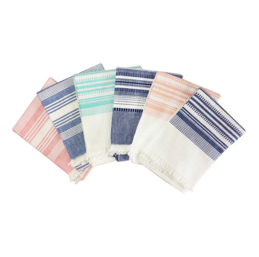 Grey Chambray Striped Kitchen Towel