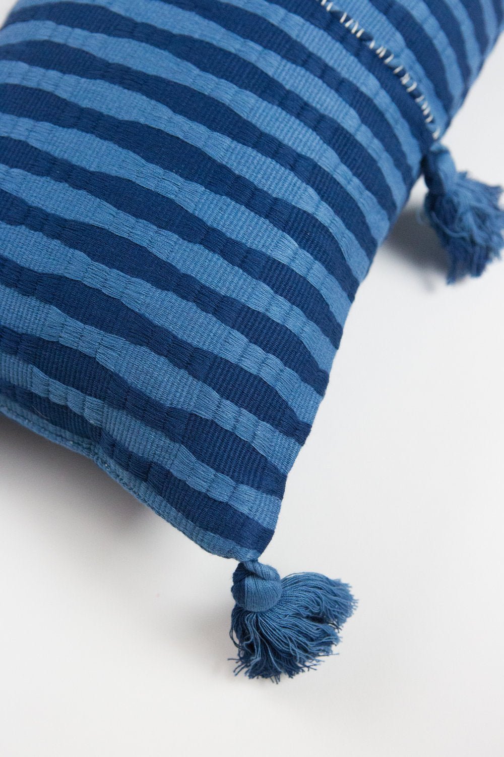 Antigua Pillow - Natural Indigo