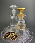 Antique Apothecary Perfume Bottles. Set of 2 Victorian Rose Water Bottles. Beautifully Detailed Collectible Bottles. Vintage Gifts.