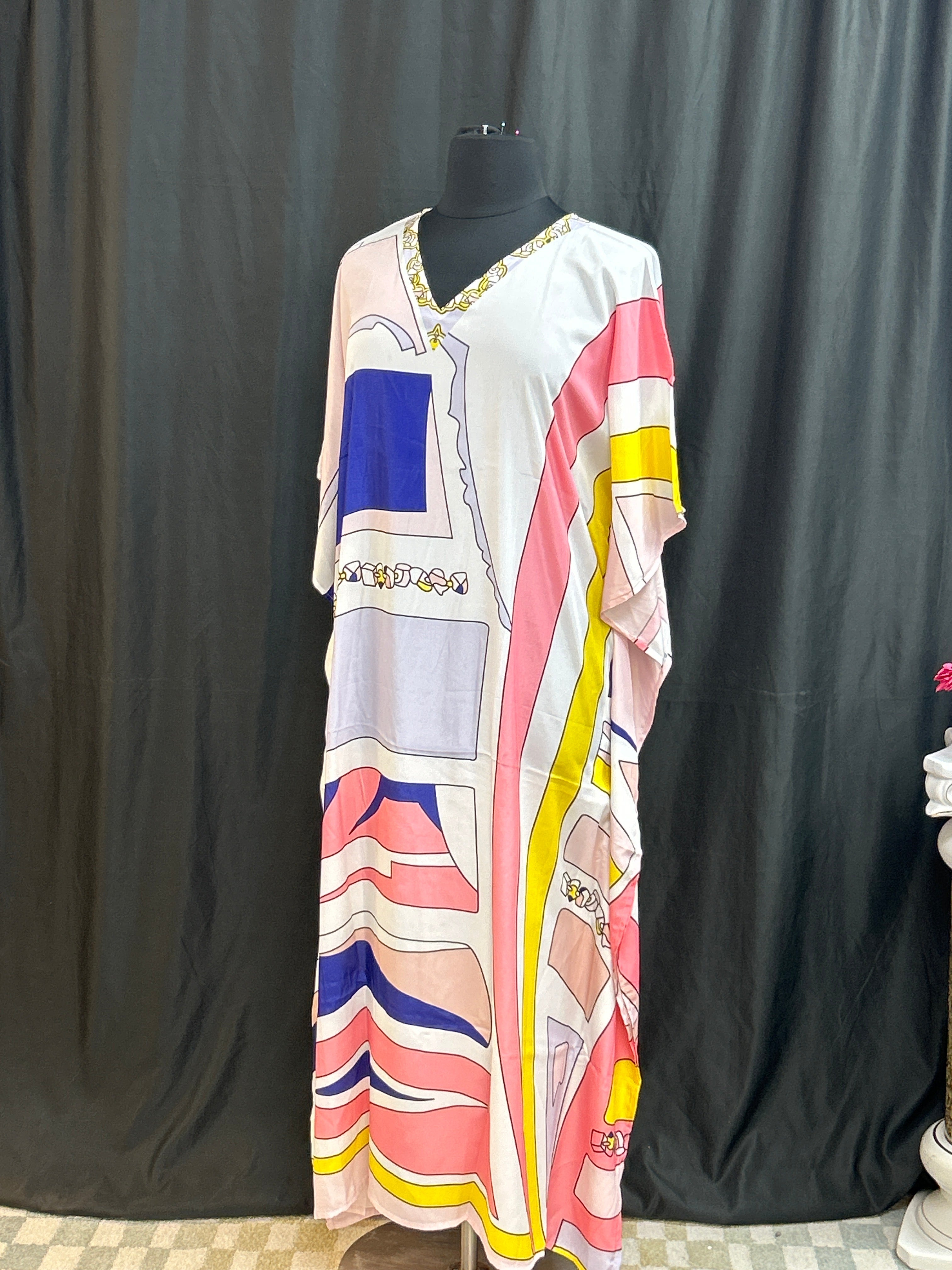 Printed kaftan dress