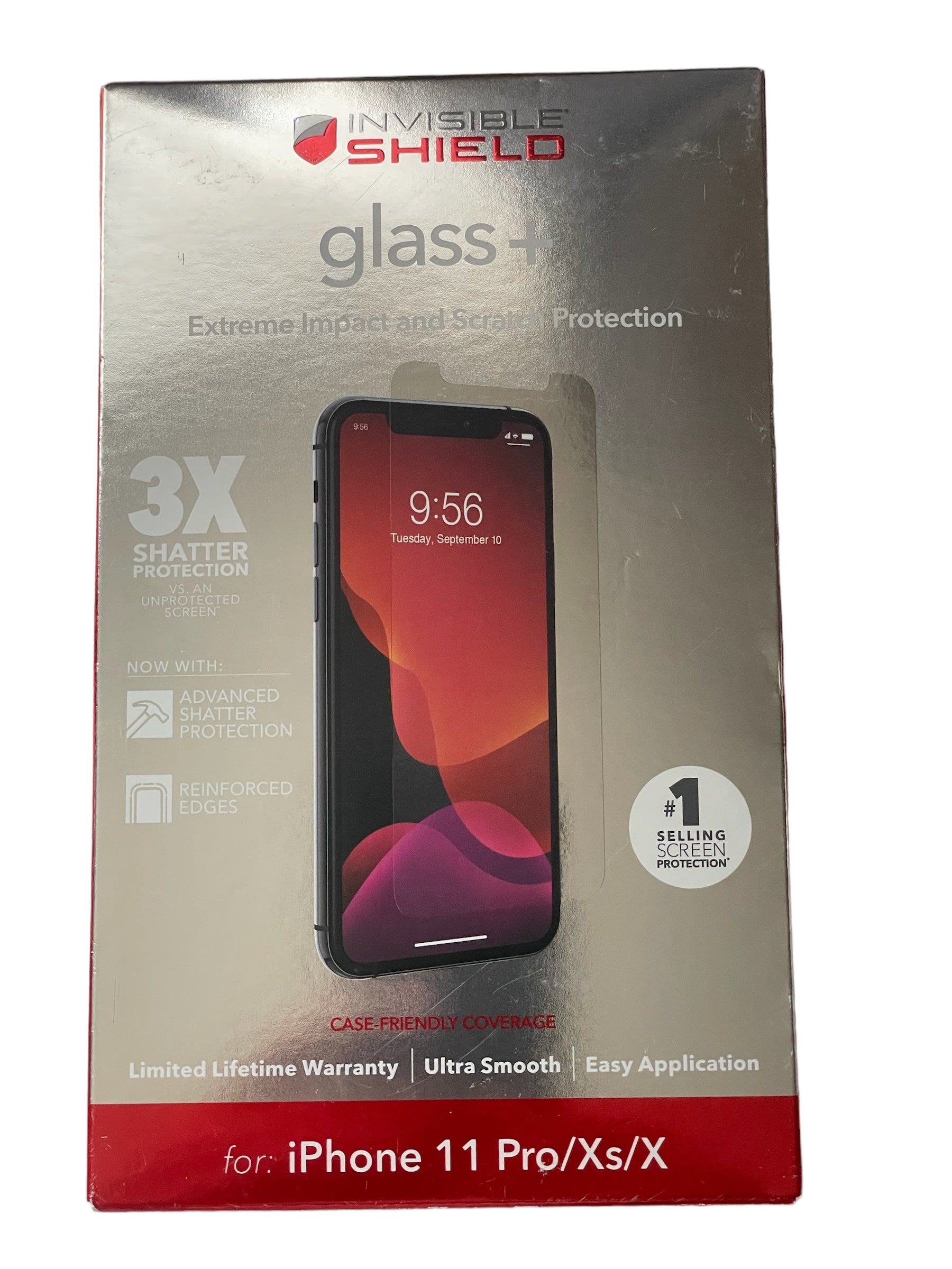 ZAGG InvisibleShield Glass+ Screen Protector – High-Definition Tempered Glass Made For Apple Iphone 11 Pro – Impact & Scratch Protection