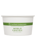 World Centric FSC Certified Compostable Paper Bowl, 12 oz, White (QTY 500), SKU BO-PA-12