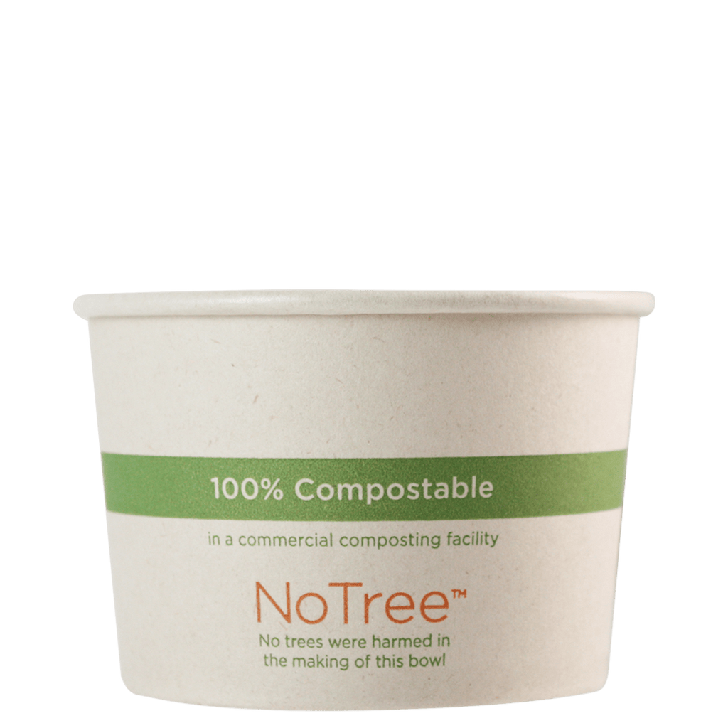 World Centric 8 oz NoTree Paper Bowl, Compostable, Bamboo Fiber (QTY 1000), SKU BO-SU-8