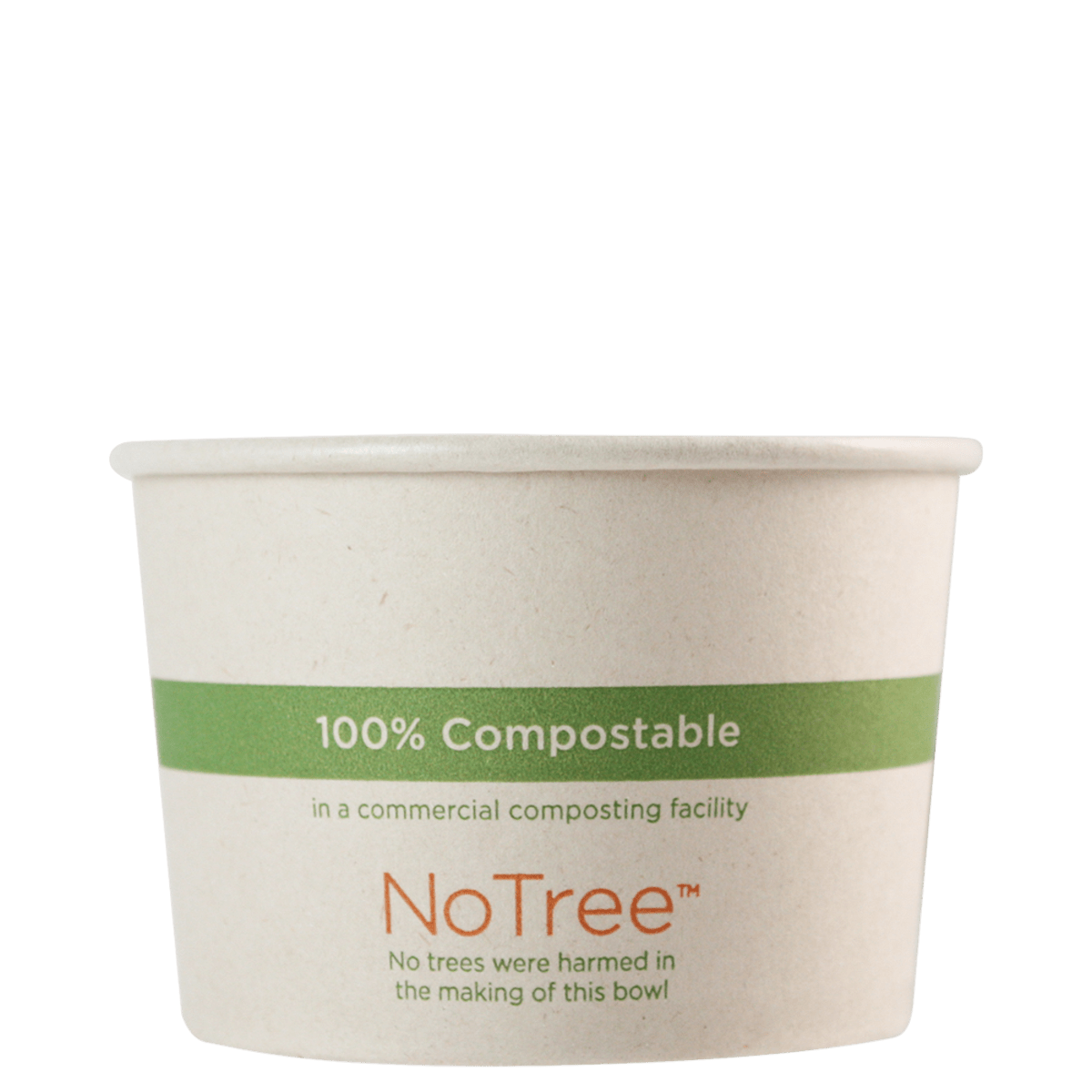 World Centric 8 oz NoTree Paper Bowl, Compostable, Bamboo Fiber (QTY 1000), SKU BO-SU-8