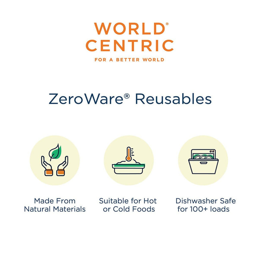 World Centric ZeroWare 56 oz Bowl, Matte White (QTY:25)