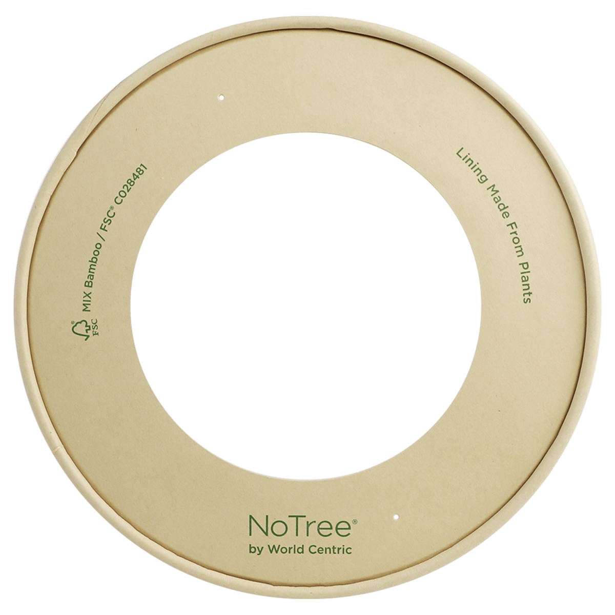 World Centric LID Paper with PLA Window - 42 oz Wide Paper Bowl (QTY:150)