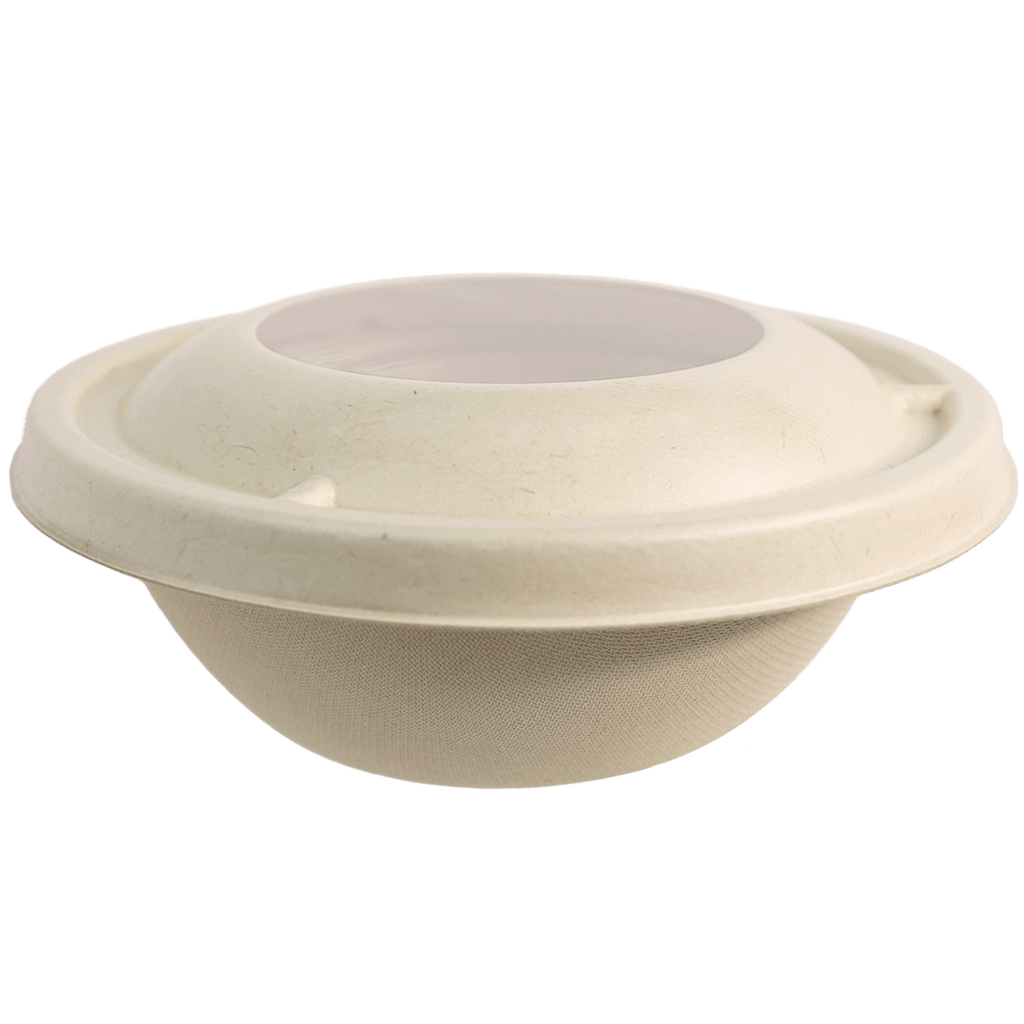 World Centric  LID Fiber 16-32 oz Bowls with PLA Window (QTY:500)