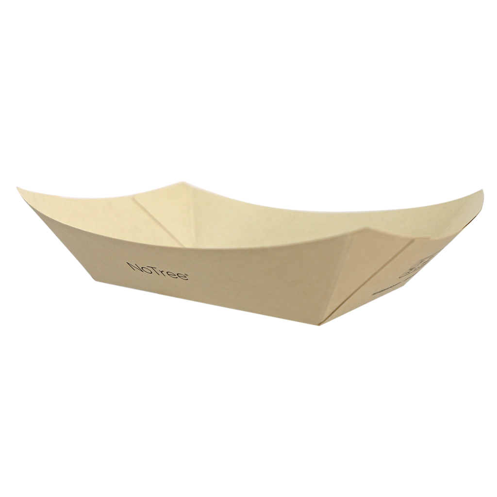 World Centric Compostable NoTree Boat Tray, 3lb, Natural (QTY 500), SKU BT-NT-300