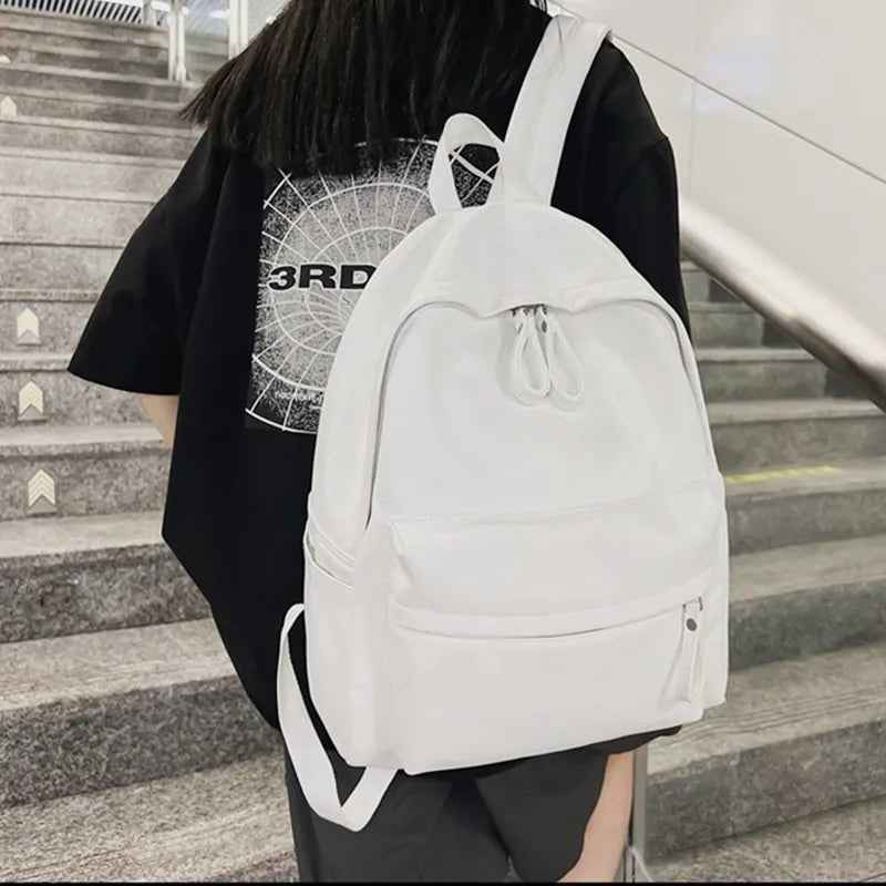 Elegant Leather Backpack Bag : With Fancy Zipper