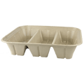 World Centric 104 oz Fiber Catering Pan PLA Lined, 3-Compt (QTY:200)