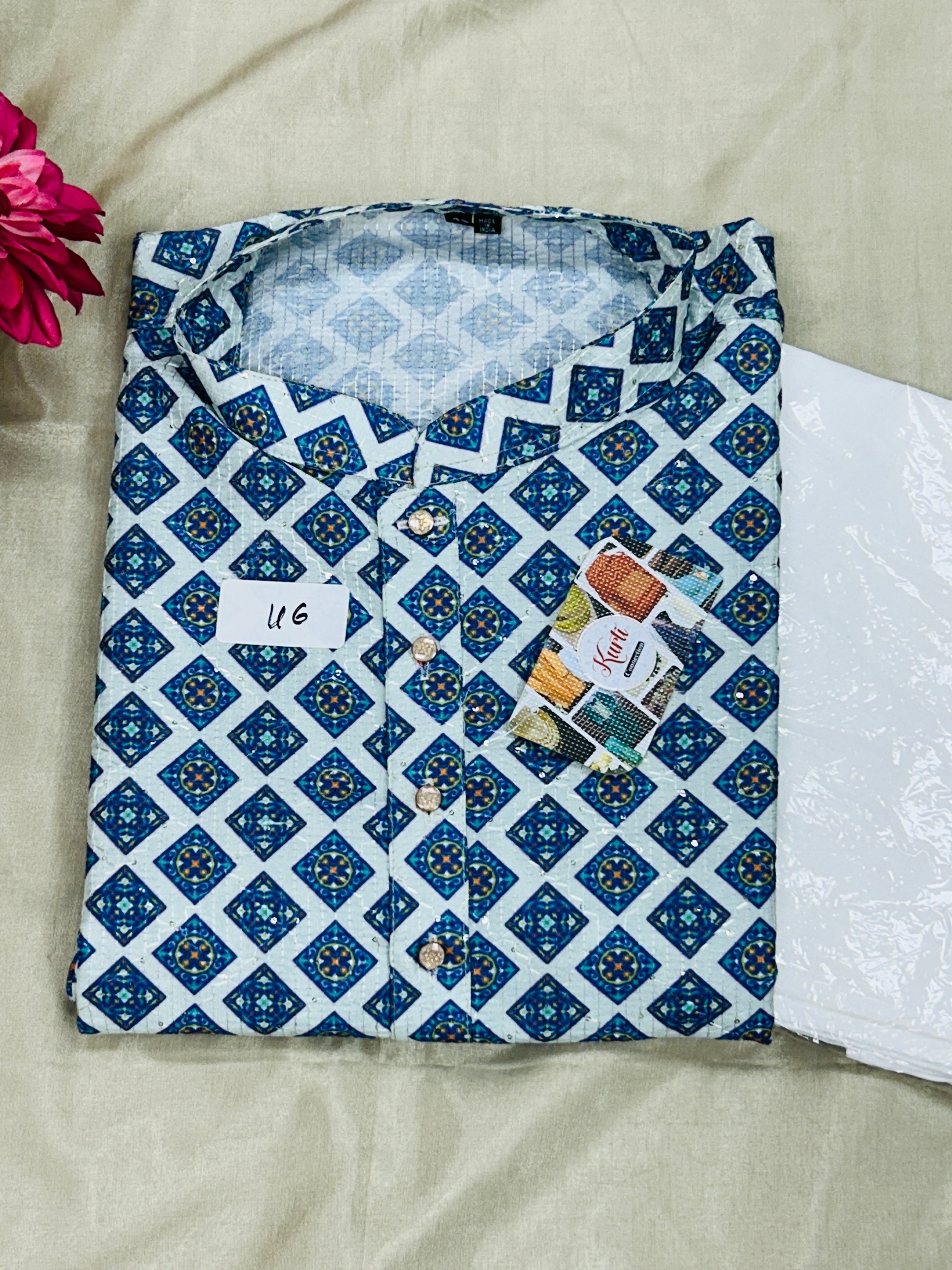 Plus size kurta pajama set for men