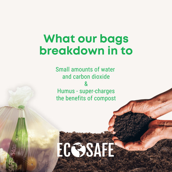 EcoSafe Zero Waste 28×44″ Compostable Bag / Liner - 23 Gal (QTY 135), SKU HB2844-8