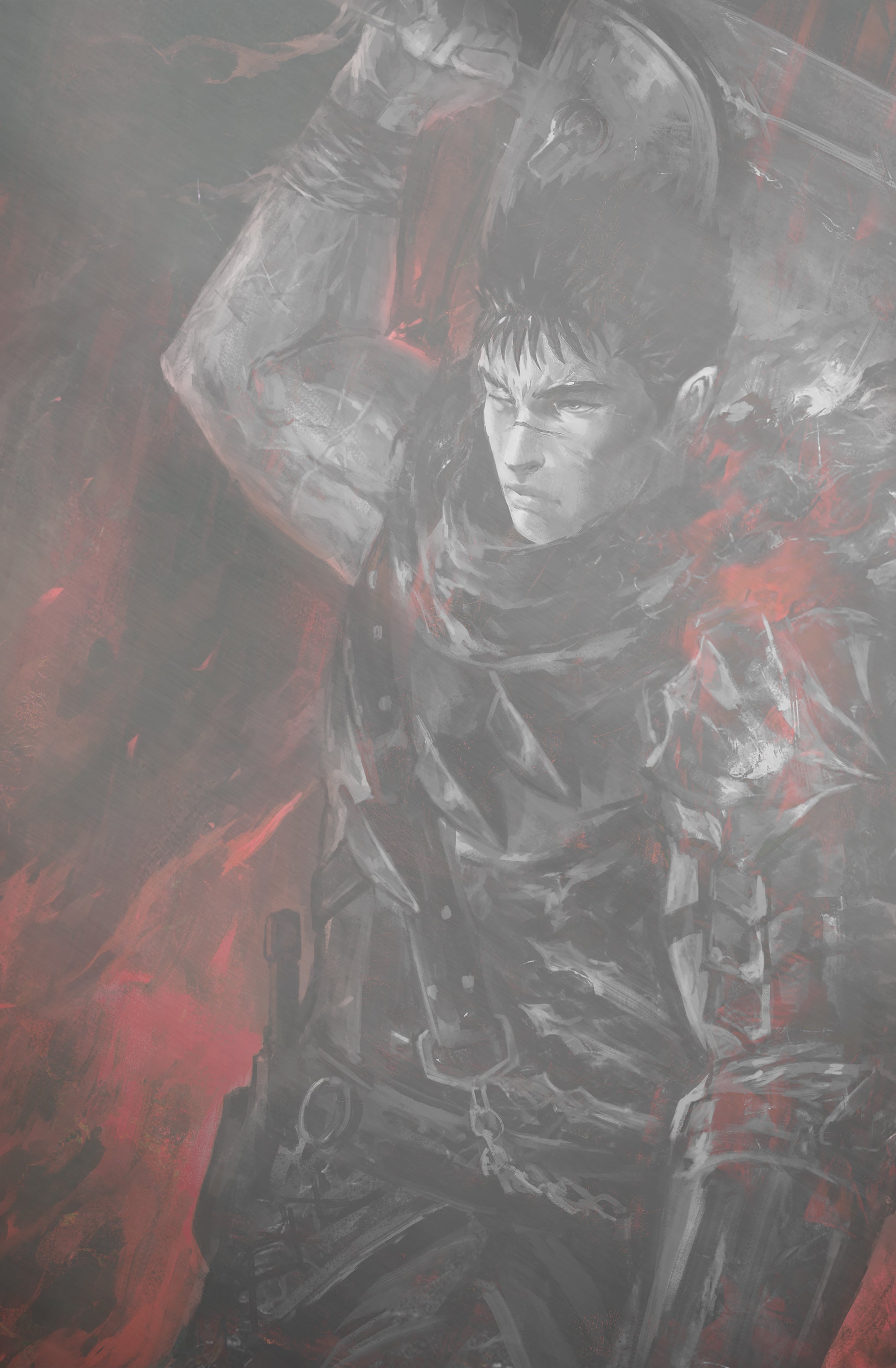 TRIBUTE KENTARO MIURA CREATOR OF BERSERK - SHIMHAQ COVER A WHITE METAL FANEXPO NEW ORLEANS EXCLUSIVE LTD 10