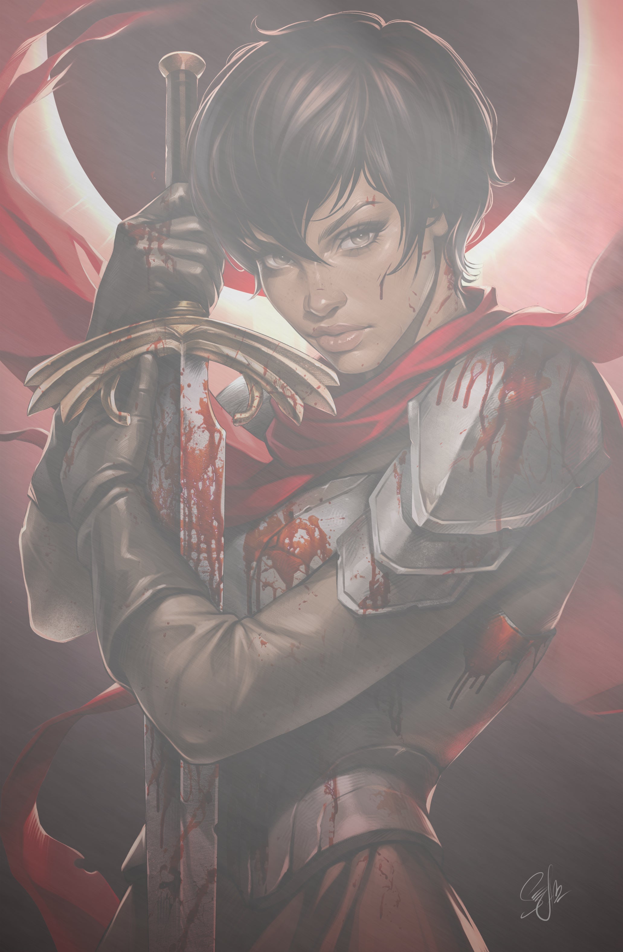 TRIBUTE KENTARO MIURA CREATOR OF BERSERK - KATYA SINYUKHINA COVER C WHITE METAL FANEXPO NEW ORLEANS EXCLUSIVE LTD 10