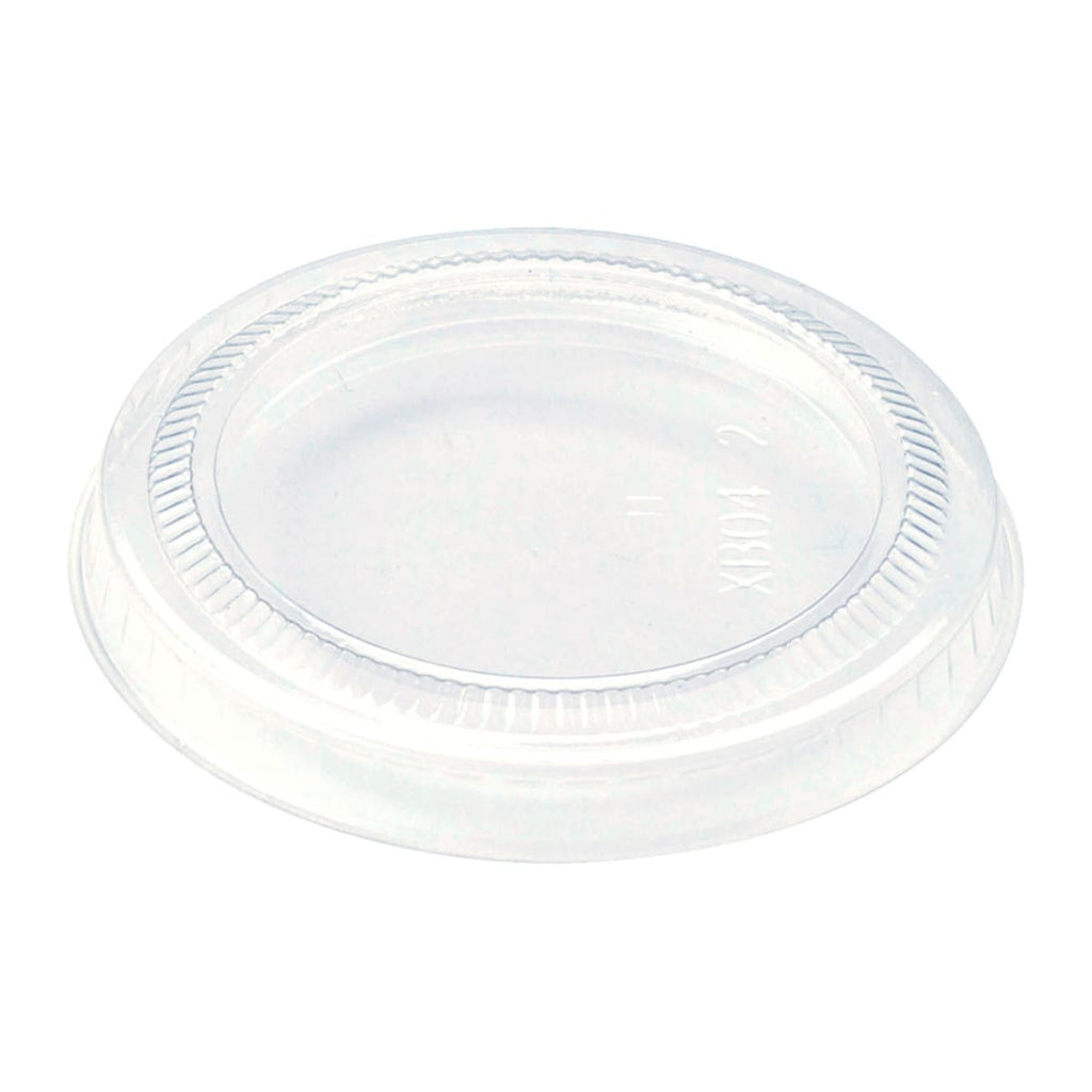 World Centric PLA Lid for 2-4 oz Portion Cups, Clear (QTY 2000), SKU CPL-CS-2S