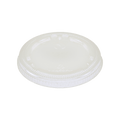 World Centric LID PLA - Fits 4 to 9oz Cold Cups and 2oz Squat Portion Cup, Flat, No Straw Hole, Clear (QTY:1000)