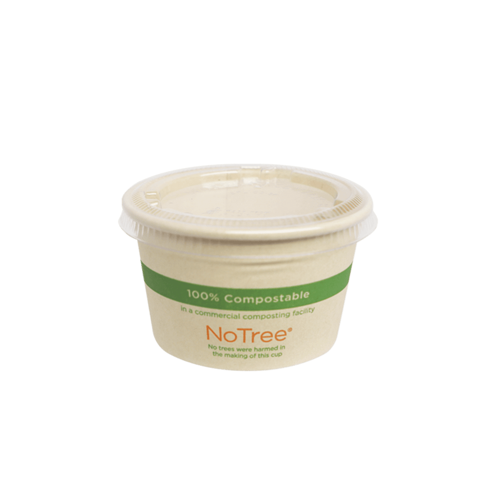 World Centric LID PLA - Fits 4 to 9oz Cold Cups and 2oz Squat Portion Cup, Flat, No Straw Hole, Clear (QTY:1000)