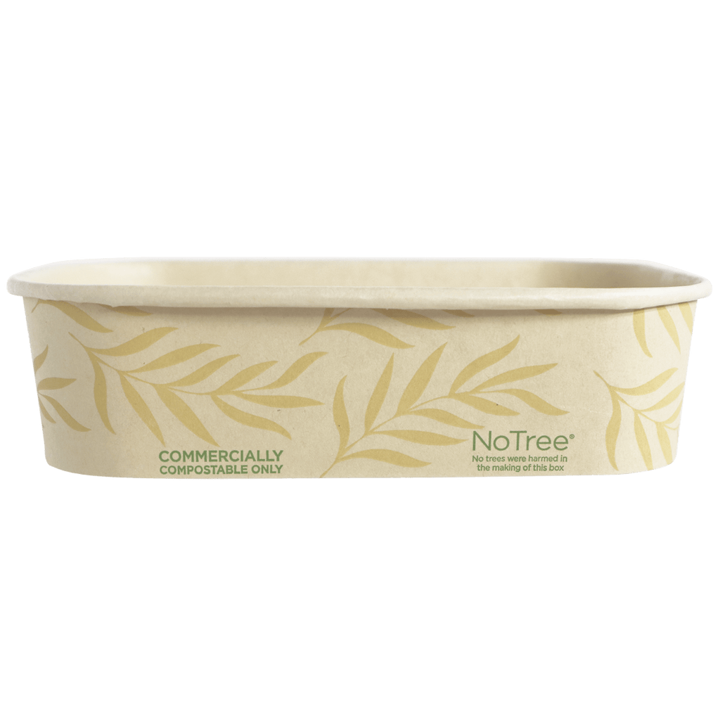 World Centric 16 oz NoTree Rectangular Paper Food Container, Compostable (QTY 300), SKU CT-NT-16