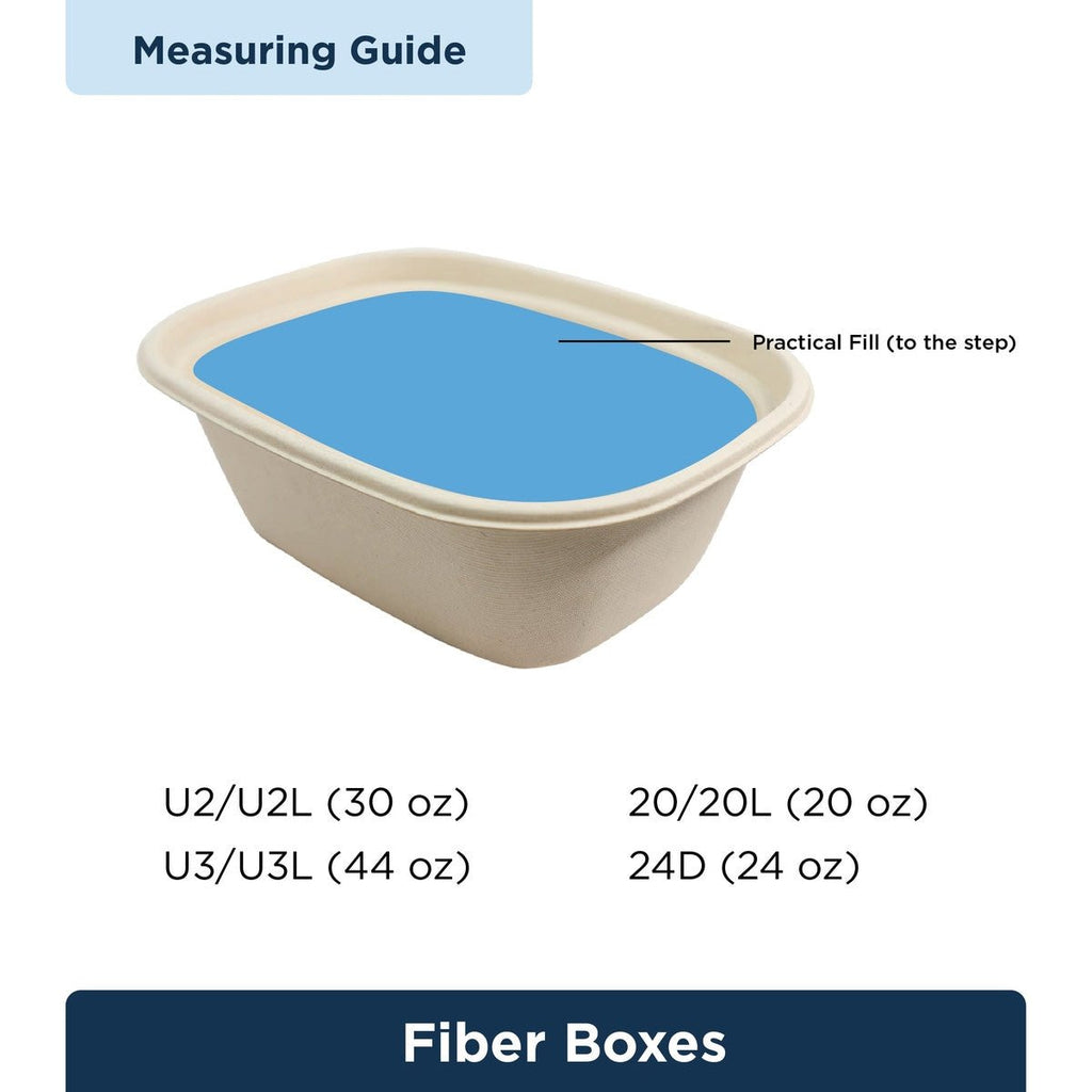 World Centric 8.7x6.7x3.1 in (44 oz) Fiber Box (QTY:400)