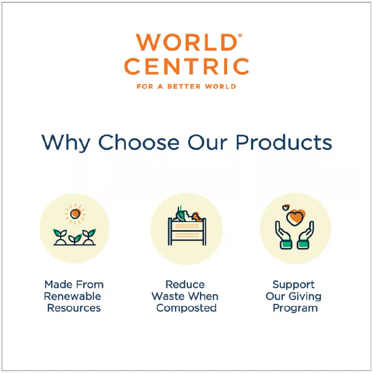 World Centric Lid for 8x8" Linear Container (QTY:300)