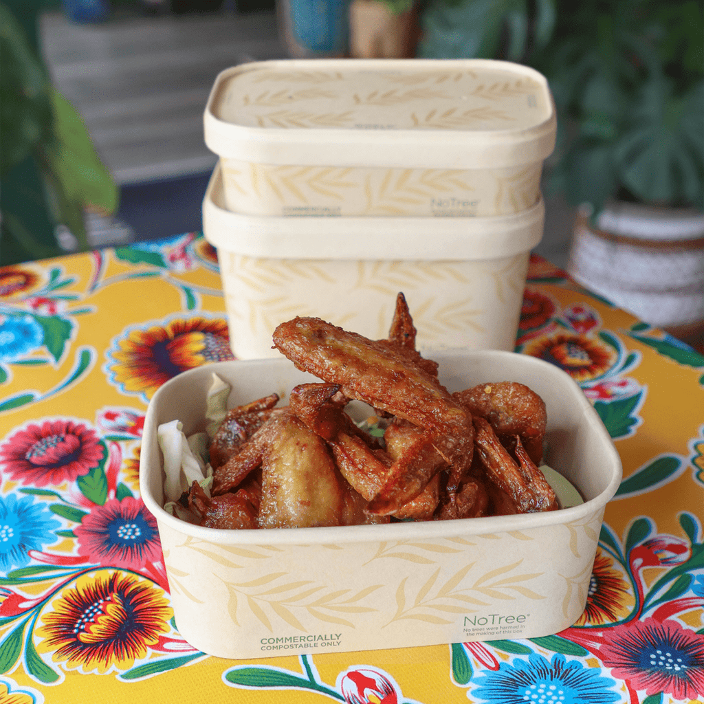 World Centric Lid Paper - 16-32 oz NoTree Rectangular Containers (QTY:300)