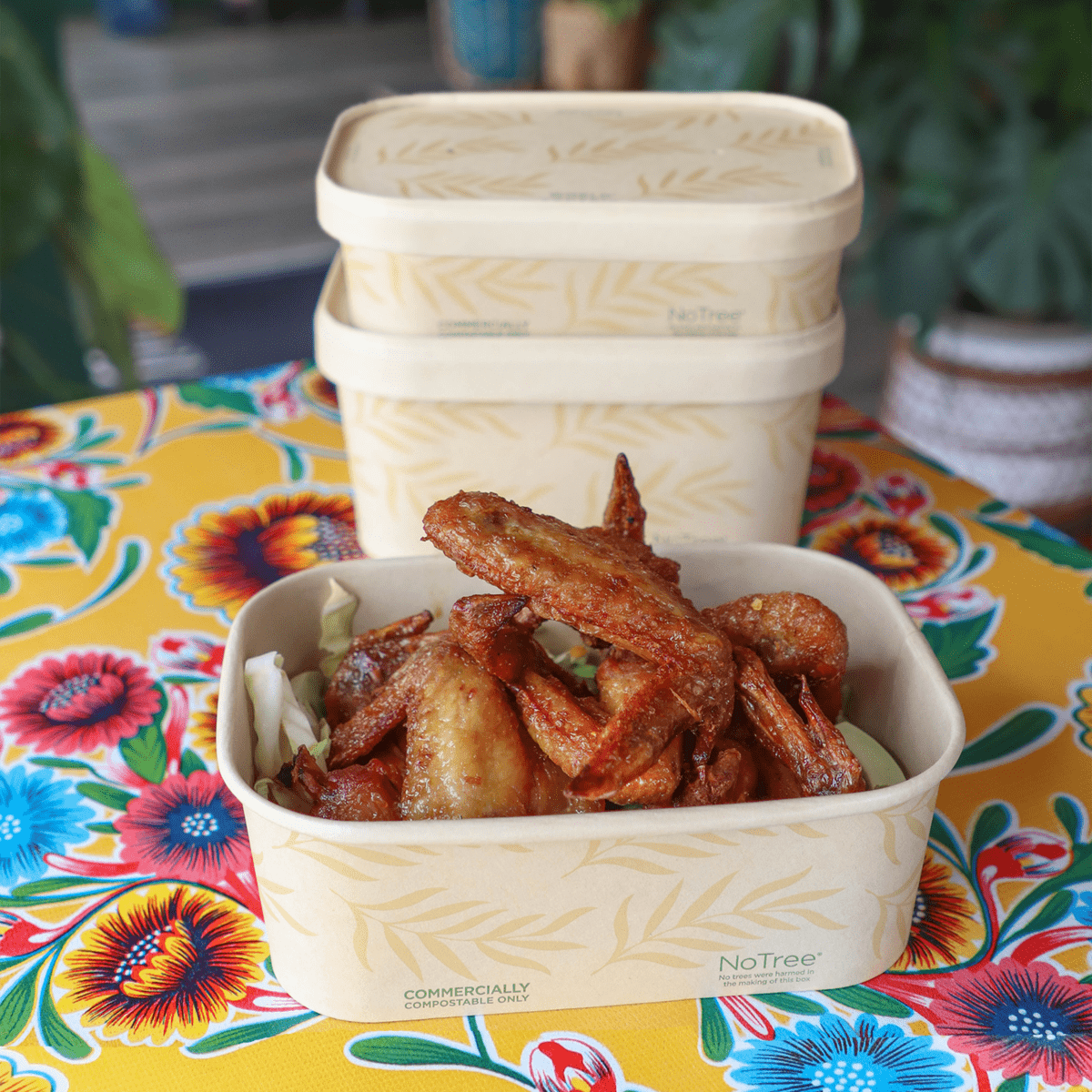 World Centric Lid Paper - 16-32 oz NoTree Rectangular Containers (QTY:300)