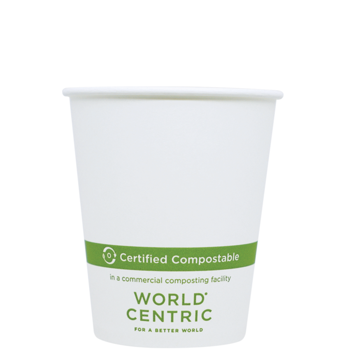 World Centric 6 oz FSC Paper Hot Cup, White, Bio-Based Lined (QTY 1000), SKU CU-PA-6