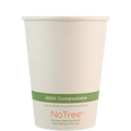 World Centric NoTree Compostable 12oz Hot Cups 100% Bamboo Paper, Unbleached (QTY 1000), SKU CU-SU-12